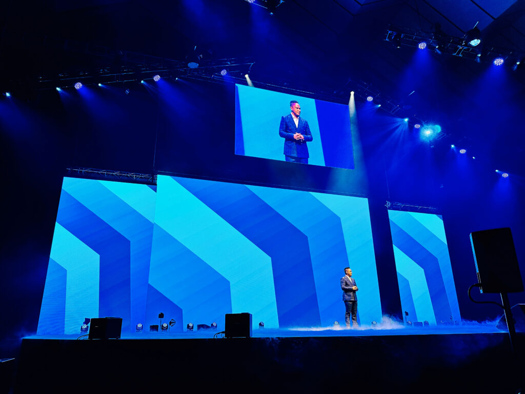 AV LED Screen MCA Audio Lighting WOOHAH Conference Chemist Warehouse Cameras Media Server Barco E2 Camera Direction