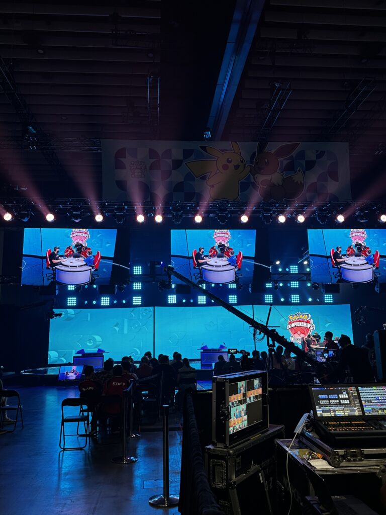 ESports Pokemon AV LED Screen lighting broadcast cameras streaming twitch