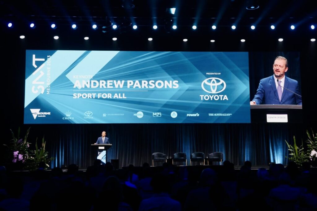 Sportnxt conference AV LED Screen lighting audio show calling producing Melbourne