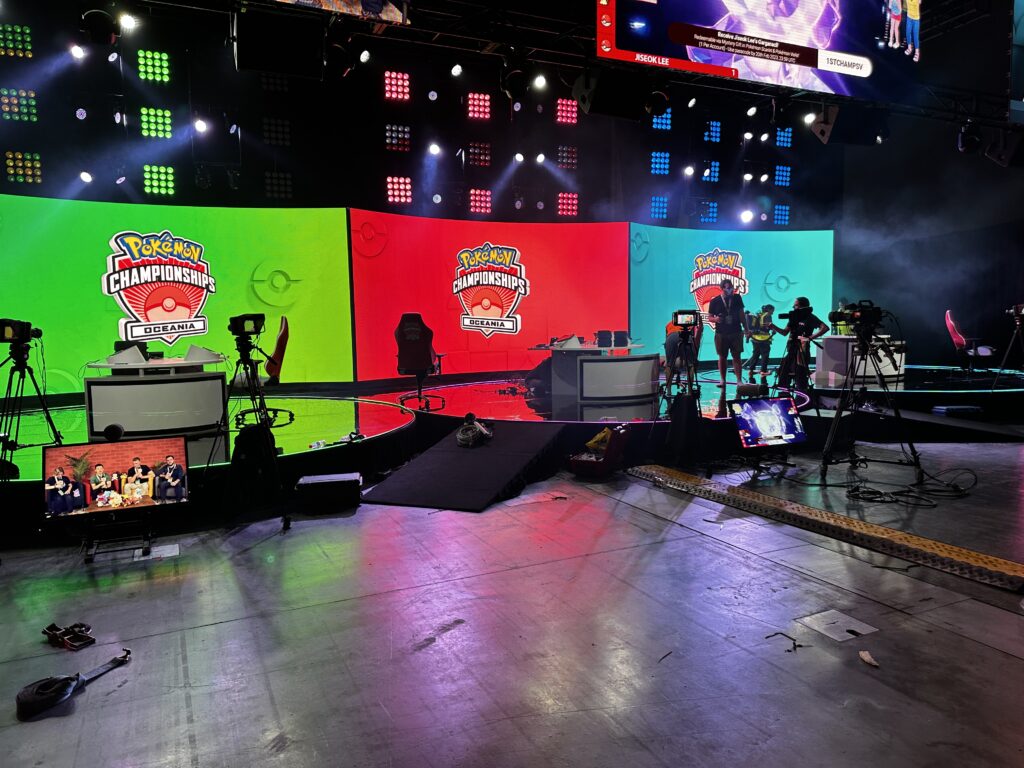 ESports Pokemon AV LED Screen lighting broadcast cameras streaming twitch
