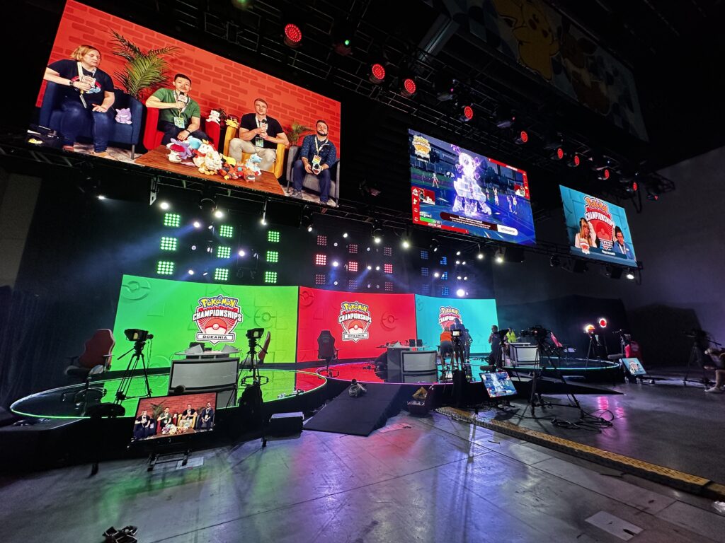 ESports Pokemon AV LED Screen lighting broadcast cameras streaming twitch
