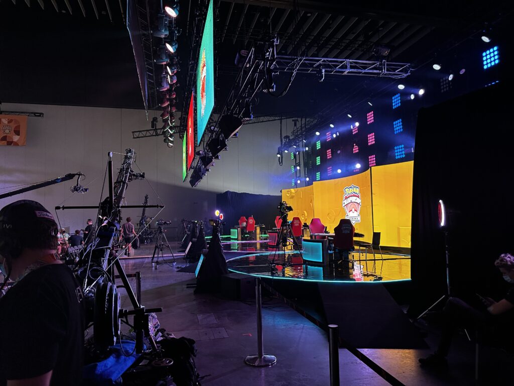 ESports Pokemon AV LED Screen lighting broadcast cameras streaming twitch