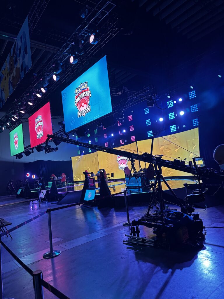 ESports Pokemon AV LED Screen lighting broadcast cameras streaming twitch