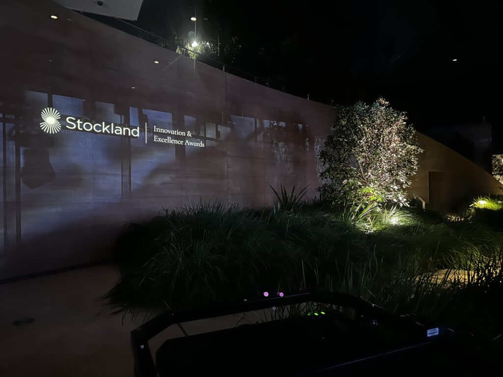Projection Mapping LED Screen AV lighting audio Sydney WOOHAH Stockland Awards Night