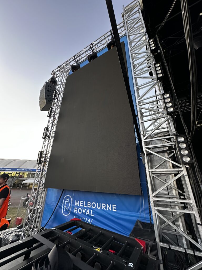 LED Screen Melbourne Royal Show AV Cameras Media Servers