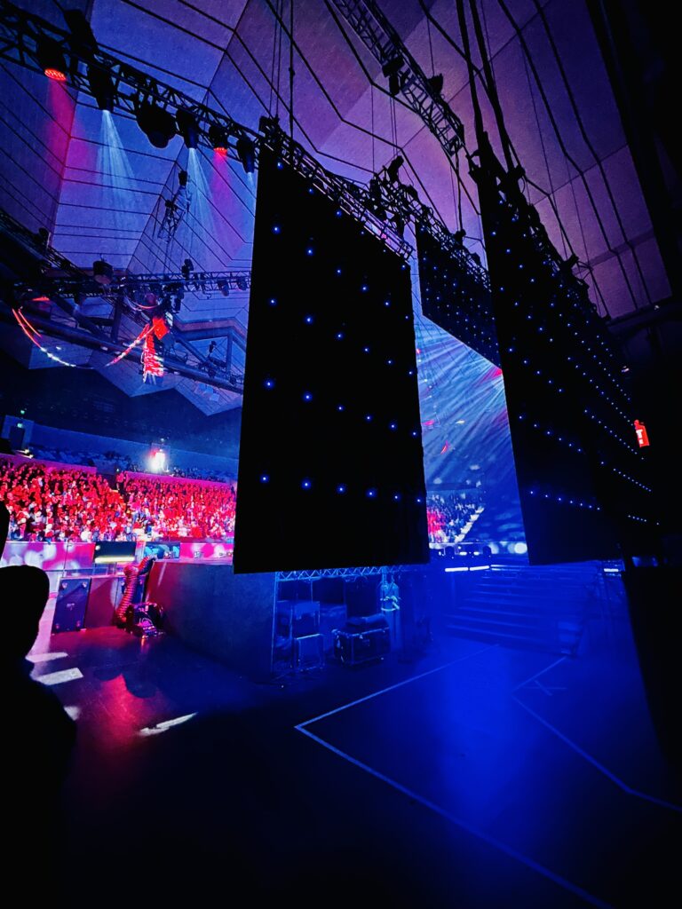 AV LED Screen MCA Audio Lighting WOOHAH Conference Chemist Warehouse Cameras Media Server Barco E2 Camera Direction