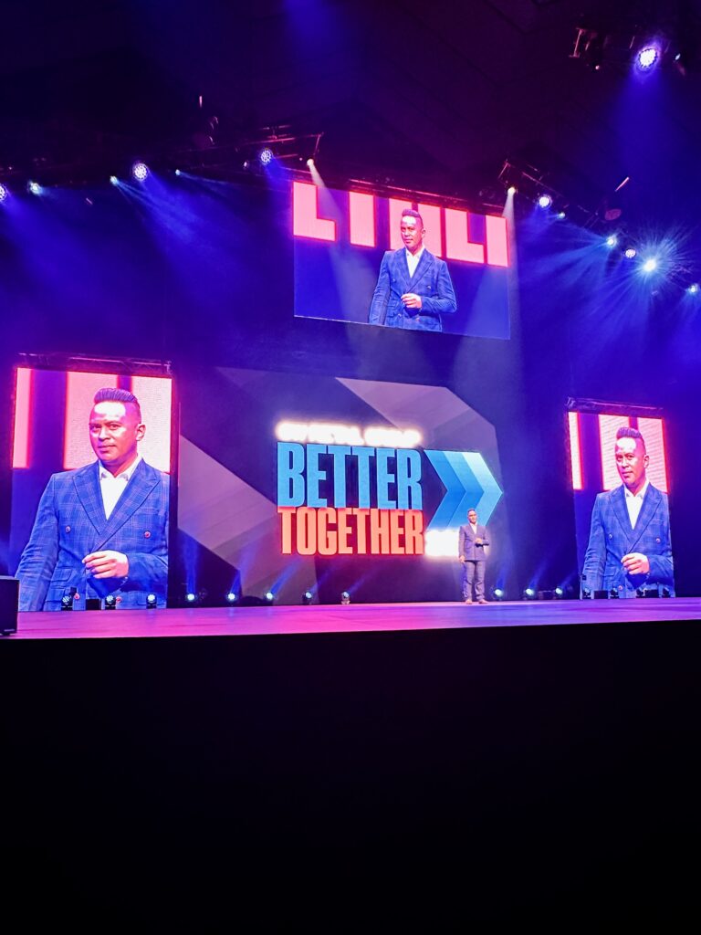 AV LED Screen MCA Audio Lighting WOOHAH Conference Chemist Warehouse Cameras Media Server Barco E2 Camera Direction