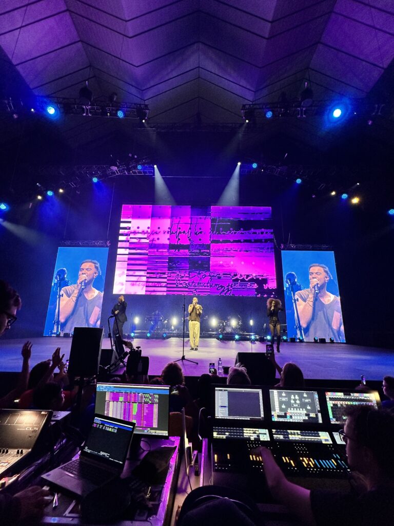 AV LED Screen MCA Audio Lighting WOOHAH Conference Chemist Warehouse Cameras Media Server Barco E2 Camera Direction