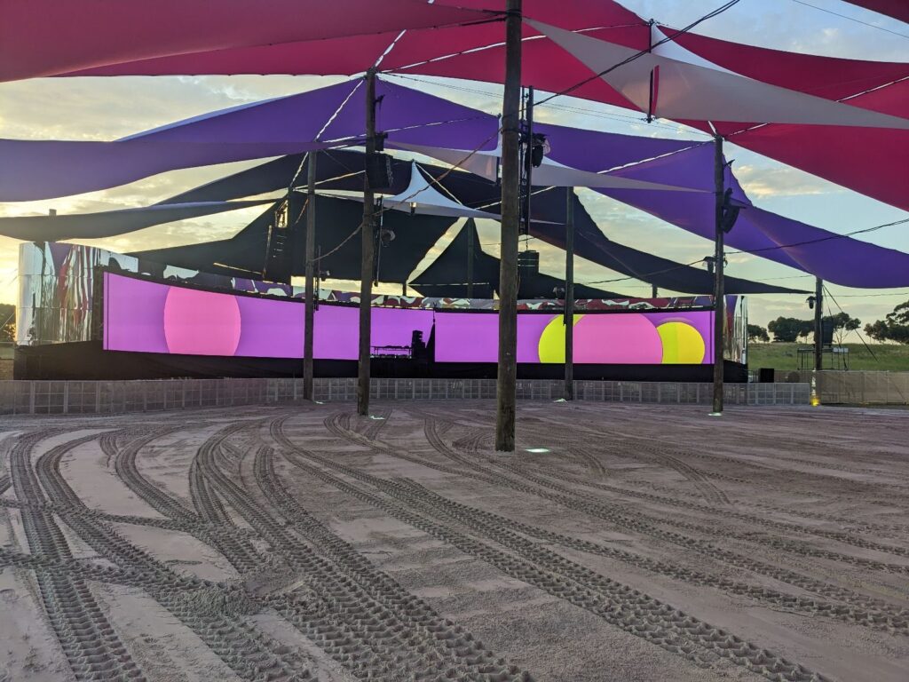 LED Screen AV Camera Chains Festival Dance Tent Melbourne